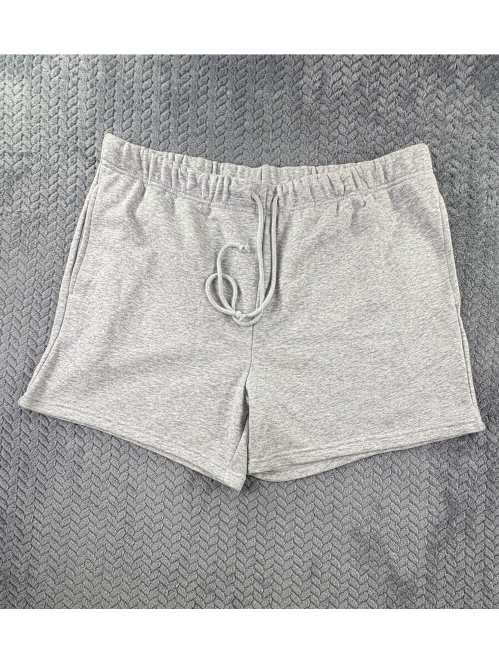 No Boundaries Men's Stretch Pull On Draw String Shorts w/3 pockets Grey XL 0096